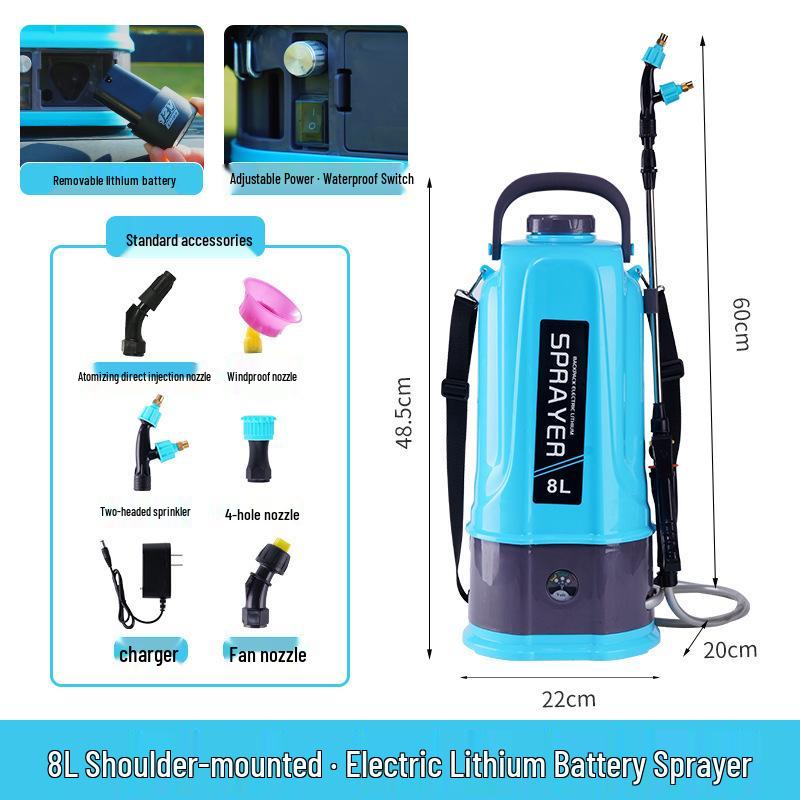 Lithium Battery Backpack Smart Sprayer: High-Pressure Electric Pesticide Sprayer for Gardens