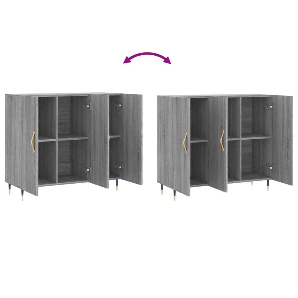 Sideboard Gray Sonoma 90x34x80 cm Particleboard