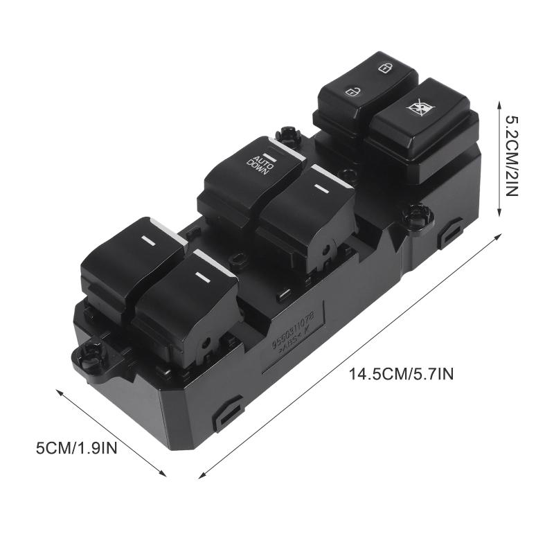 LHD Front Left Power Window Switch Button 18 P 93571-D3050 For Hyundai Tucson 2015 2016 2017 2018   93571D3050