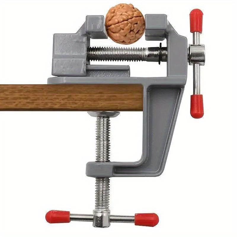 Sturdy Mini Aluminum Bench Vise: Adjustable Table Clamp for Crafting, Electronics, & DIY Projects