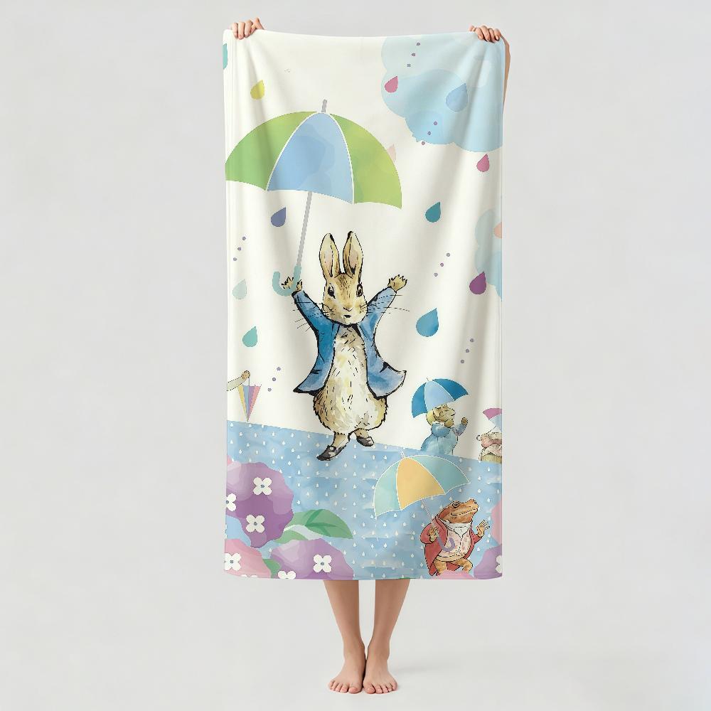Cartoon cute P-peter rabbit Towel Drying Bath Towel Applicable To Light Swimming Camping Yoga Beach Out