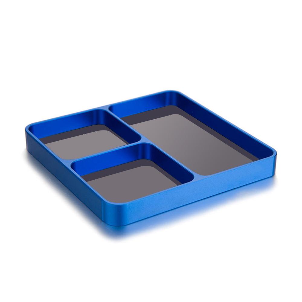 Magnetic Desktop Screws Tools Parts Tray Holder Storage Plate Box Case