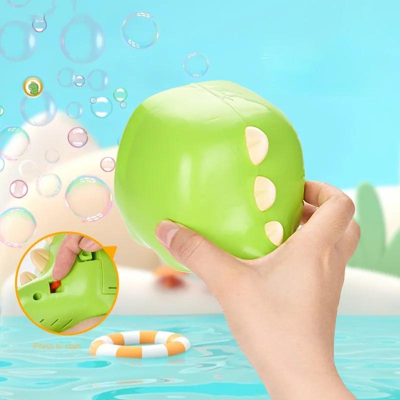 Hot Funny Bubble Machin Cartoon Dinosaur Frog Animal Magic Soap Water Bubble Blower Handheld Christmas Gifts for Kids Boys Girls