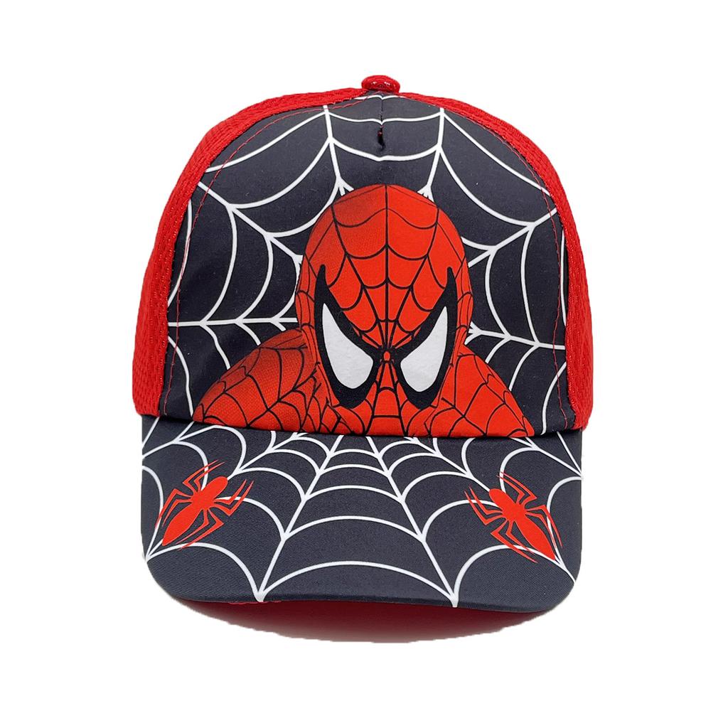 New Spider Cartoon Peripheral Printing Children's Baseball Cap Wide Brim Spring and Summer Cartoon Sun Hat