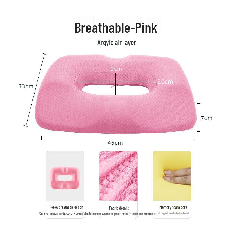 Ortopedický kostrční polštář pro úlevu od hemoroidů, těhotenství a podporu při zlomeninách s pohodlím pro záda a boky