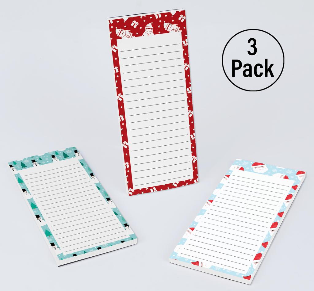 Inkdotpot Zestaw 3 magnetycznych notesów do lodówki z listą rzeczy do zrobienia - Magnetyczne karteczki memo na lodówkę-  (50 arkuszy