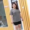 Women's Plus Size Quick-Dry Yoga & Fitness T-Shirt - Short Sleeve, Loose Fit, Summer Activewear