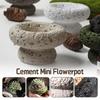Cement Mini Flowerpot Imitation Volcanic Stone Candle Container Personality Textured Cactus Green Plant  Bonsai Flower Pot
