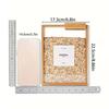Bamboo Grain Storage Container Food Condiment Dispenser Transparent Sliding Lid Kitchen Storage Tank For Cereal, Rice, Flour