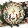 3D Embossed Nativity Scene Metal Tin Sign Vintage Wall Art Decor for Home Bar Cafe Waterproof Indoor Outdoor Religious Christmas Gift