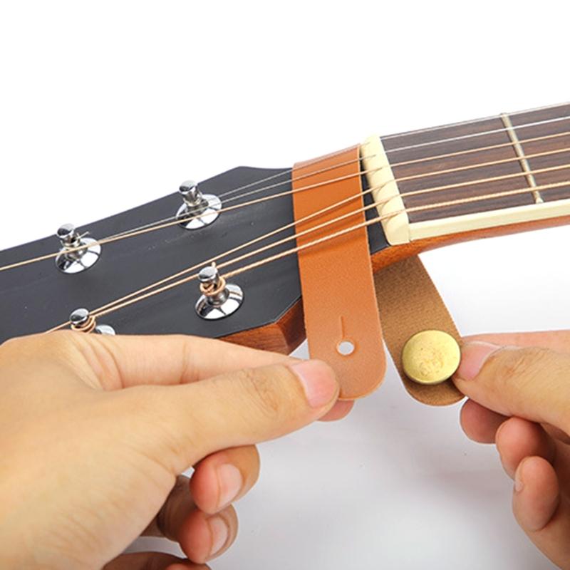 Leather Guitar Neck Strap Button for Electric, Acoustic, and Bass Guitars