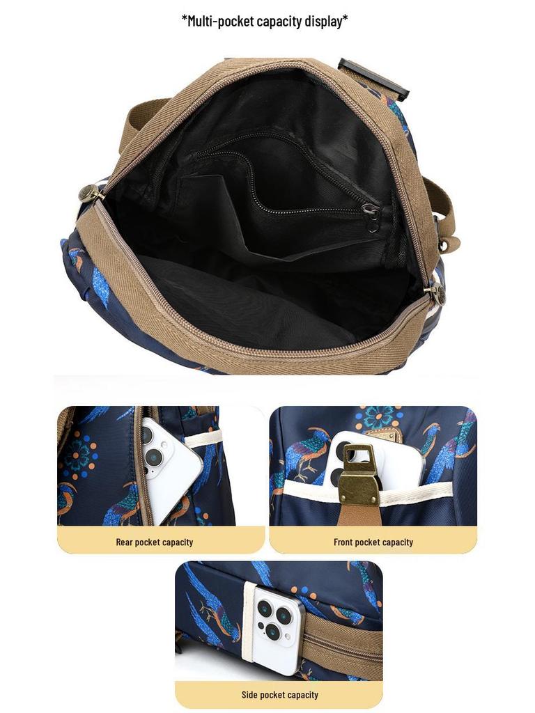 Trendy 2025 Women's Waterproof Nylon Travel Backpack & Crossbody