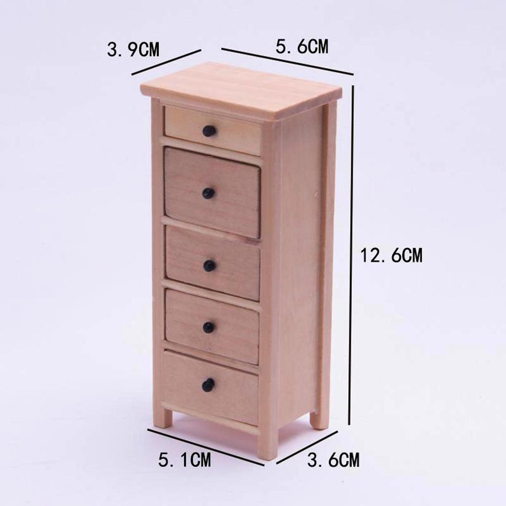 1/10 1/12 Scale Miniature Cabinet Home Living Room Simulation Furniture Toys Style A