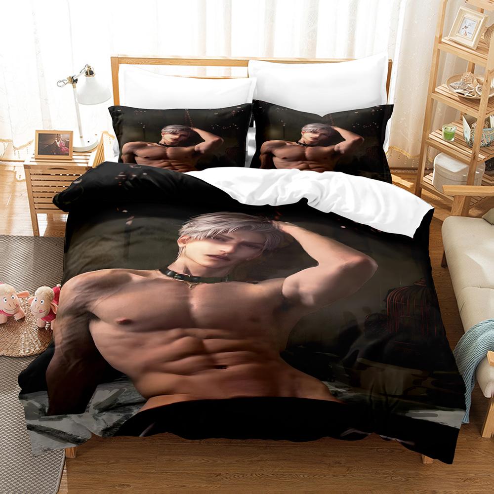 3D Anime Bedding Set Love And DeepSpace Printed Bed Supplies Set Duvet Cover Skin Friendly Soft Bed Set Luxury Birthday Gift