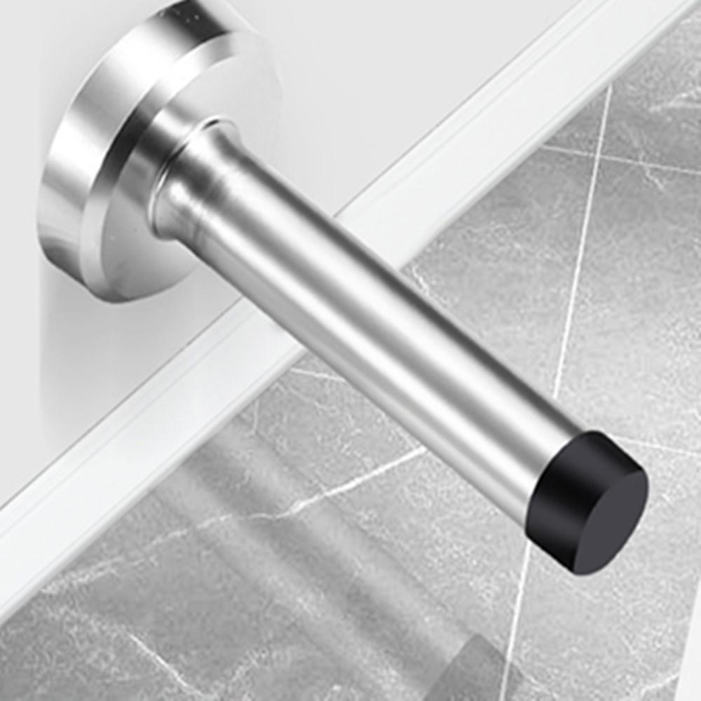 3 Pieces Stainless Steel Door Stop Anti-Collision Door Stop Wall Mounted Doorstop Rubber Buffer Stopper