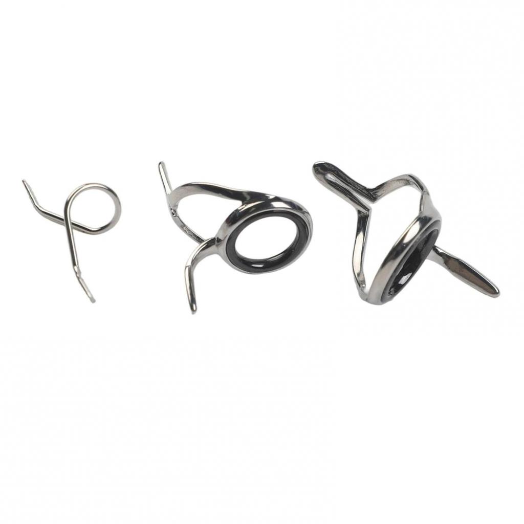 Fly Fishing Rod Guides Set Hard Guides And Tip Ring Hook Keeper For Rod Repair