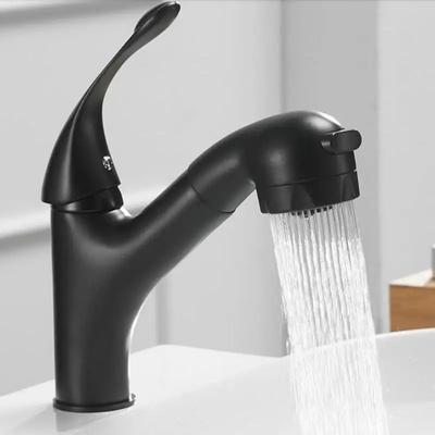 Pull Out Bathroom Basin Sink Faucet Single Handle Hot and Cold Water Crane Vessel Sink Mixer Tap