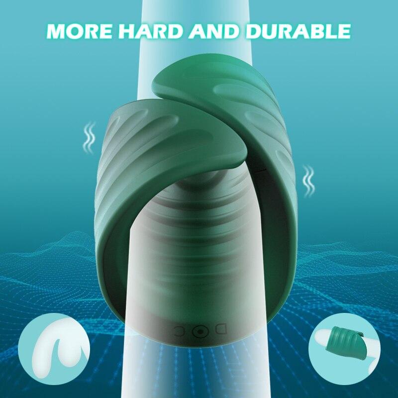 Male Masturbator Penis Training Glans  Stimulator Vibrator Control Delay Cock Ring Glans Trainer