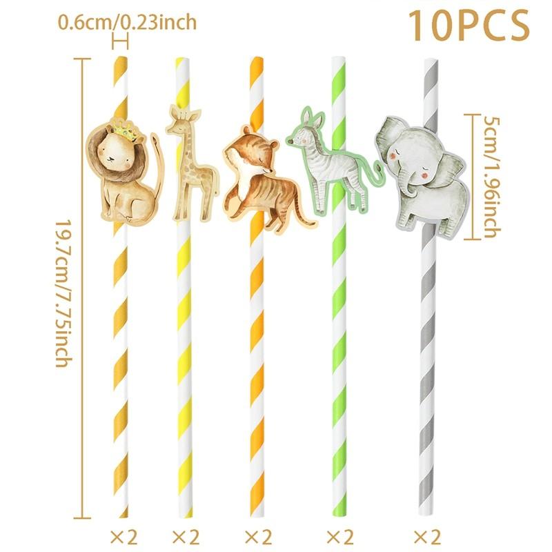 Jungle Animals Disposable Party Tableware Tablecloth Paper Plate Cup Wild One Birthday Party Decoration Kid Baby Shower Supplies
