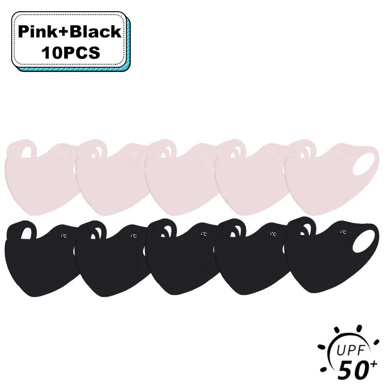 1-20 Pcs Summer UV Protection Mask 3D Ice Silk Breathable Traceless  Sunscreen Riding Mask Fashionable Hyaluronic Acid