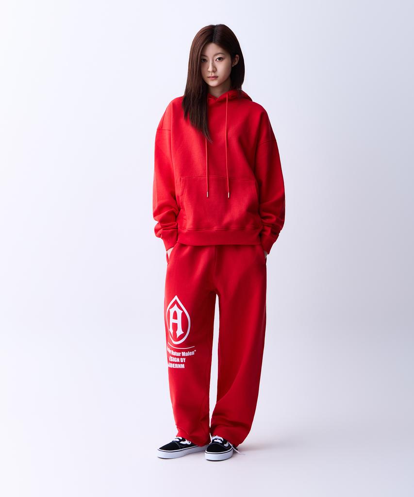 ADERNM Logo Sweatband Pants Red