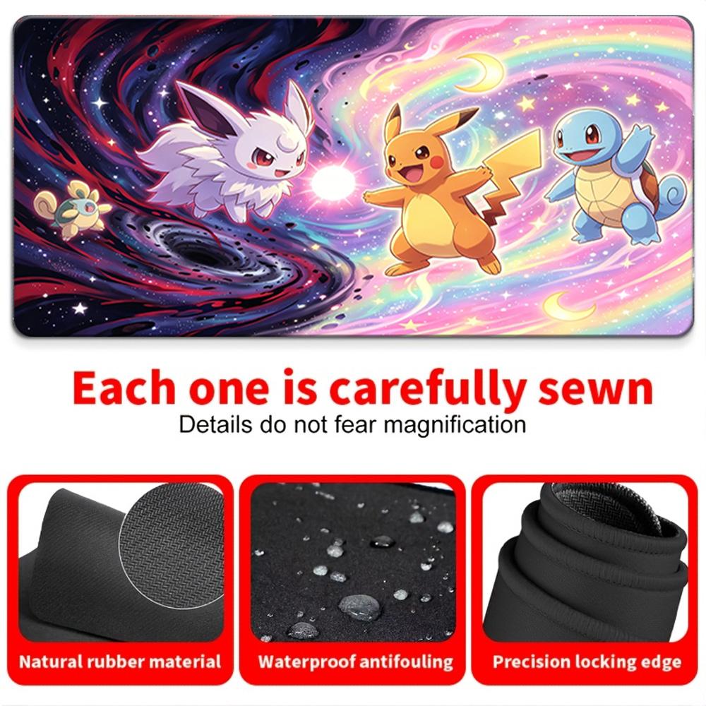 Pokemon Ash Pikachu Lab Lightning Gaming Mouse Pad NonSlip Desk Mat 30x80x0.2cm