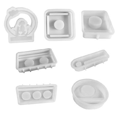 Tealight Base Silicones Molds for Gypsum Decorations, Wreath Silicones Molds