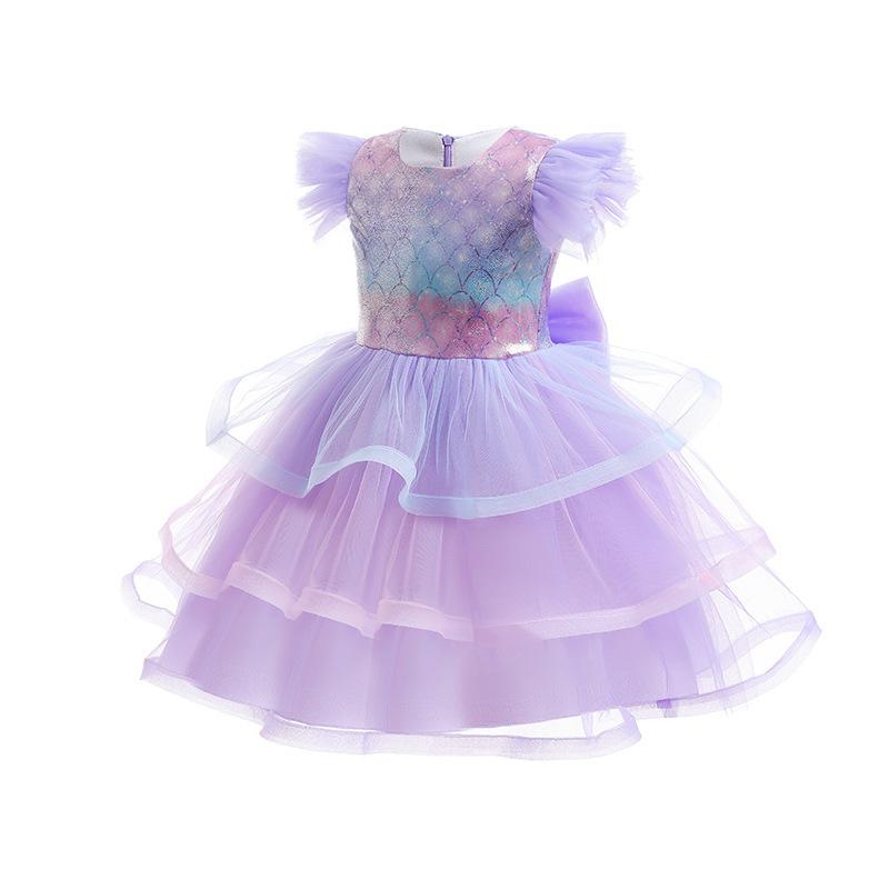 Mermaid tutu skirt foreign trade European and American dress princess style girls ins mesh evening dress long dress