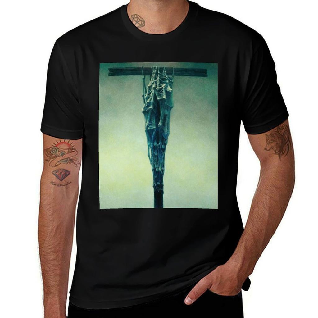 Beksinski Zdzisaw Beksiski Creepy Art Horror Art Weird Art Tshirt Plus Size Comfort Fit Tee