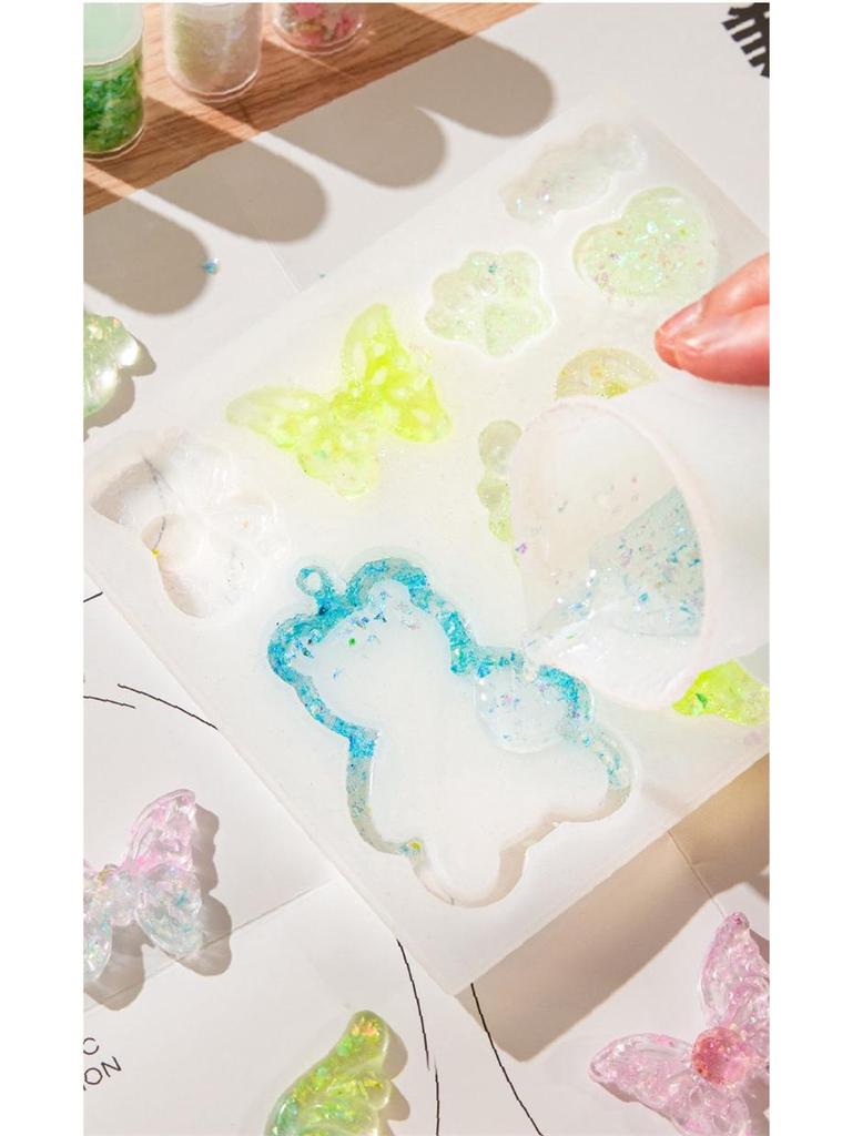 Milo Kinder Kristall Epoxid DIY Kreativset für Mädchen - Form, Creme und Kleber-Set