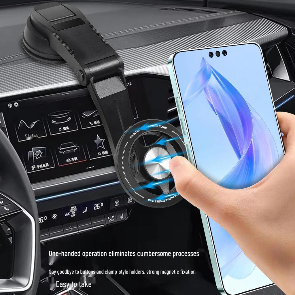 Universal Magnetic Car Phone Holder for Central Control Display - Non-Damaging Stand