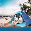 Silver-Coated Fabric 1-4 Person Tent Automatic Pop-Up Double Layer Foldable Tent for Outdoor Kids Beach Camping