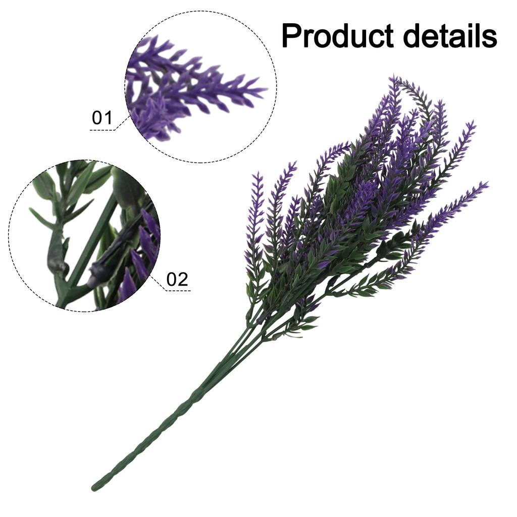 Hot Sale 100% Brand New Lavender Bouquet Simulation Bouquet Plastic Wedding Cold Resistant Lavender Gypsophila