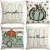 Linen Pumpkin Truck Party Decoration Throw Pillow Cover Autumn Sofa Bedroom Living Room Printed Cushion Pillow
