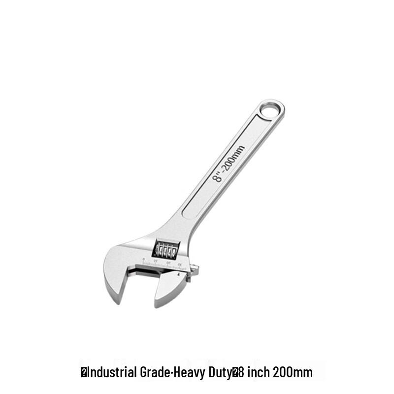 WMN 8-Inch Industrial Heavy-Duty Adjustable Wrench