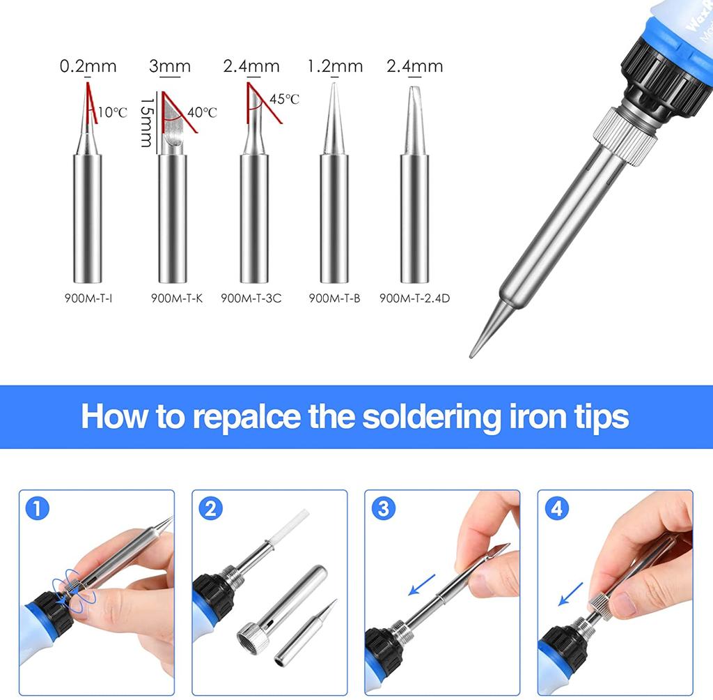 60W Elektrischer Lötkolben Pistole Ständer Werkzeug Pinzetten Set Lötdraht Schweißstift Schweißer 110V 220V