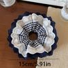 A Set of Women'S French-Style Intricate Design High-End Lace Four-Layer Hollow Edge Large Intestine Hair Tie