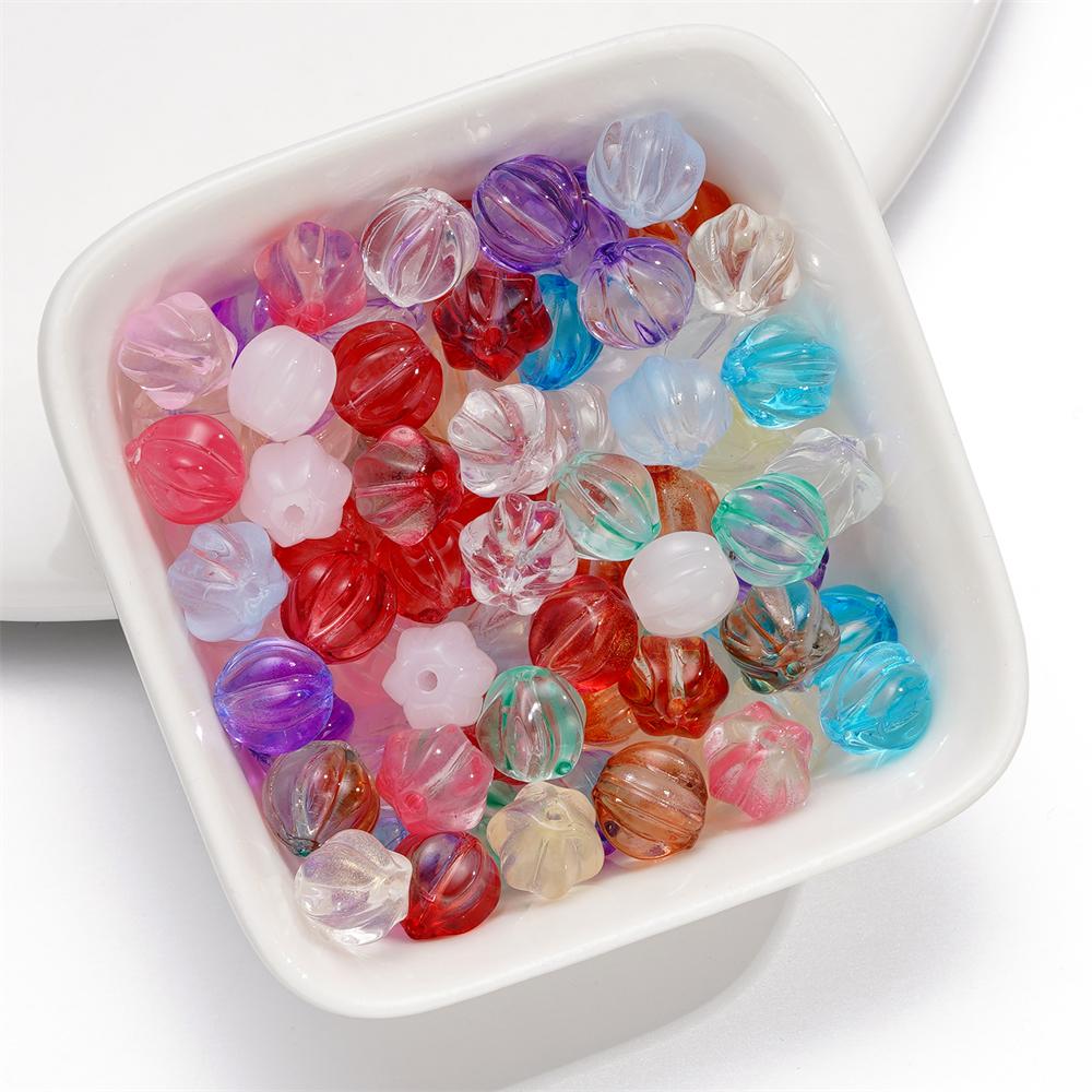 20/50pcs 8mm Glass Pumpkin Beads Spacer Bead for Bracelet Necklace Earrings Keychain DIY Halloween Jewelry Making Accessories