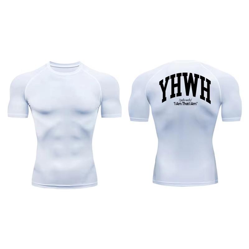 Compressie T-shirts voor Mannen Korte Mouw Sportschool Workout Fitness Onderhemden Sneldrogend Atletisch T-shirt Top 10095