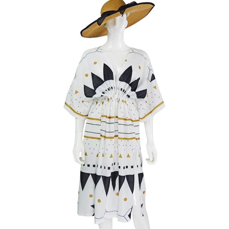 Loose Beach Coatsun-protective Jacket Sexy Bikinismockmiddress Women's Swimsuit Chiffon Cardigan