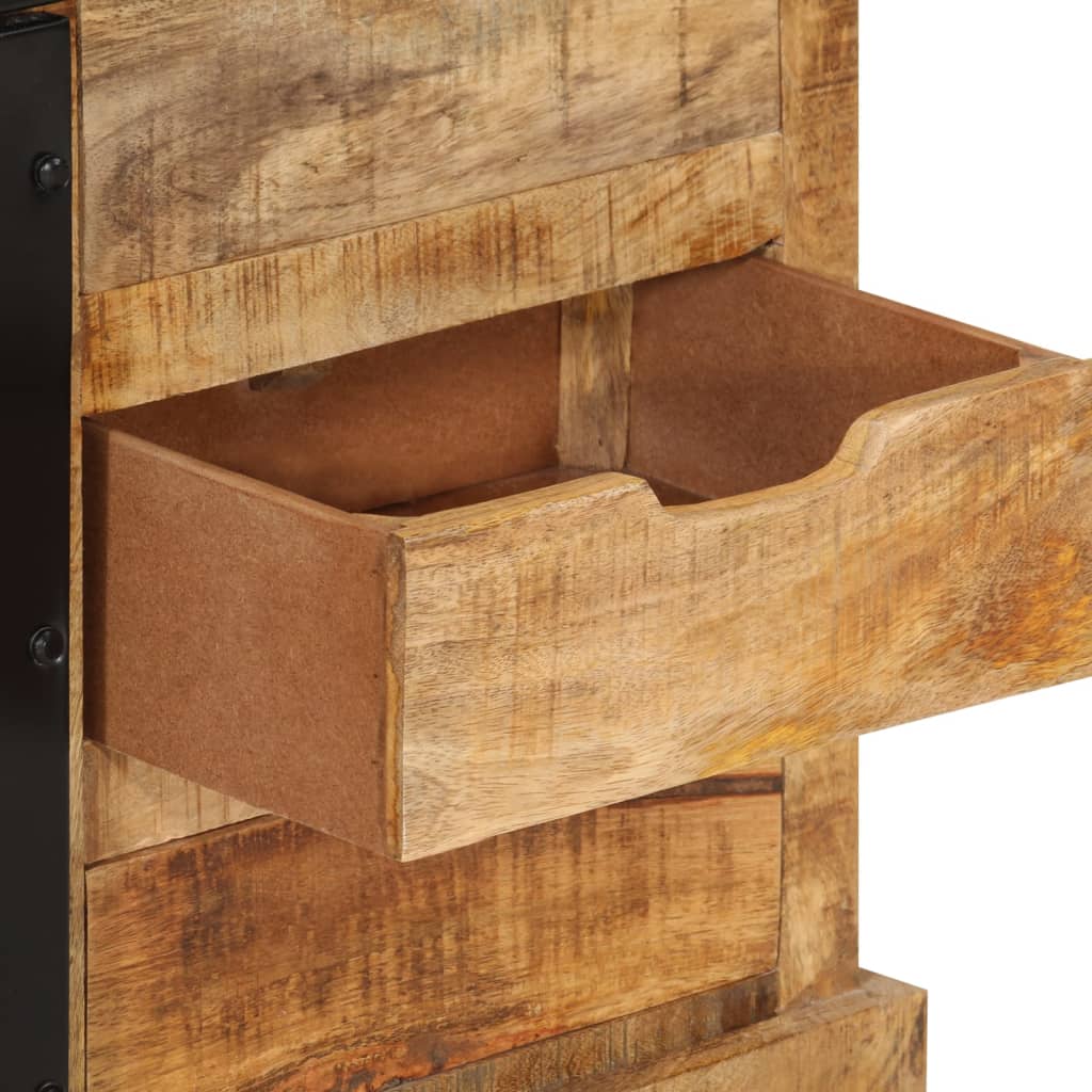 Sideboard 80x30x55 cm Solid Rough Mango Wood