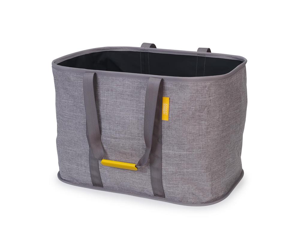 Joseph Joseph Hold-All Max Foldable 55L Laundry Basket Bag, Durable Fabric, Moisture-Resistant, Gray [Authentic] 50039