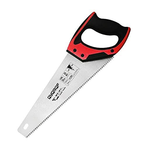 14in Pro Hand Saw, 11 TPI Fine-Cut Soft-Grip Hardpoint Handsaw Perfect for Sawing, Trimming, Gardening, Pruning & Cutting Wood, Drywall, Plastic Pipes