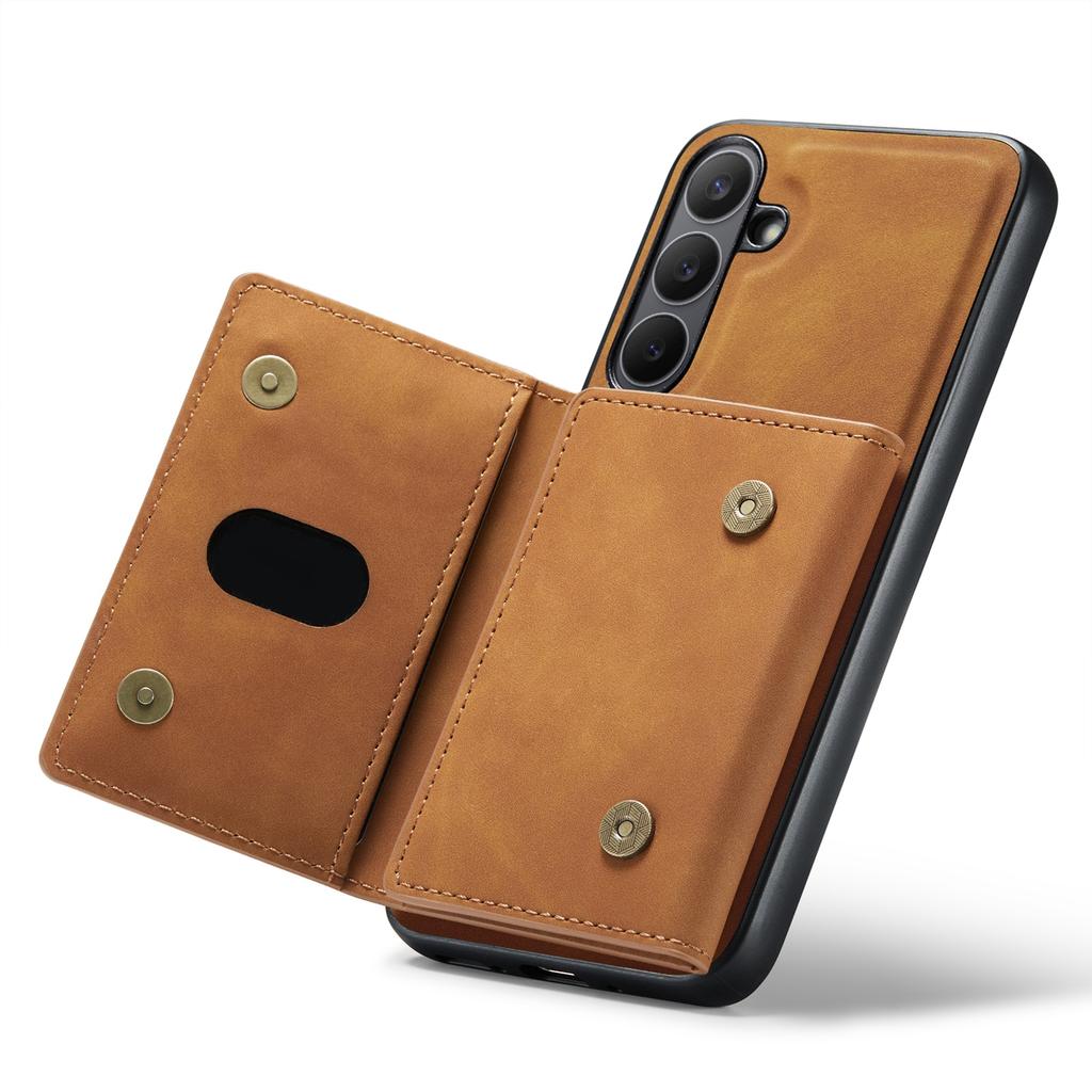 Phone Case Magnetic Detachable Wallet Card Slot Kickstand Cover Fit for Samsung Galaxy S25