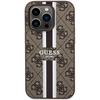 Guess Guhmp15Lp4Rpsw Iphone 15 Pro 6.1 Brązowy/Brown Hardcase 4G Printed Stripes Magsafe