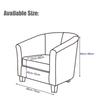 Club Chair Slipcover 2 Piece Stretch Printed Round Barrel Chair Covers Removable Tub Chair Slipcover With Elastic Bottom