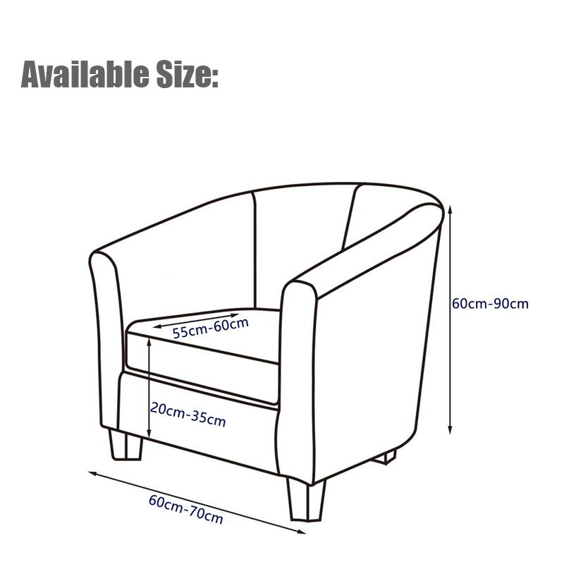 Club Chair Slipcover 2 Piece Stretch Printed Round Barrel Chair Covers Removable Tub Chair Slipcover With Elastic Bottom