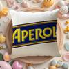 A-Aperol Logo Cushion Cover Natural Linen Organic Fabric Double-Sided Printing Sofa Home Decor Gift Pillow Cover