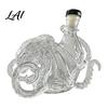 3D Octopus Bottle Octopus-Shaped Glass Decanter Artistic Borosilicate for Whiskey Wine Soda Liquid Display 350ml Decorative Bottle Unique Bar Decor