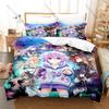 Game Kpop Hyperdimension Neptunia Bedding Set 3 Pieces Printed Duvet Cover with Pillowcases Breathable Bed Linen Home Decor